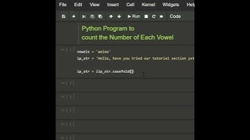 #python program to count the number of each Vowels || #coding