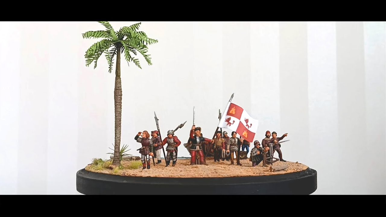 1492 - Columbus arrives in the New World (28mm Diorama) - YouTube