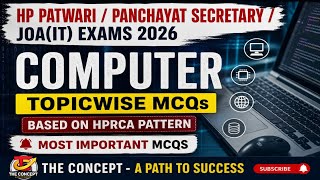 Most Important MCQs of Computer Based on Latest Pattern for HP Patwari Exam 2026 || Computer MCQs 