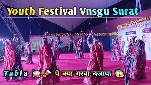 Tabla पे क्या Garba बजाया 😱 Youth Festival Vnsgu university 💃😍