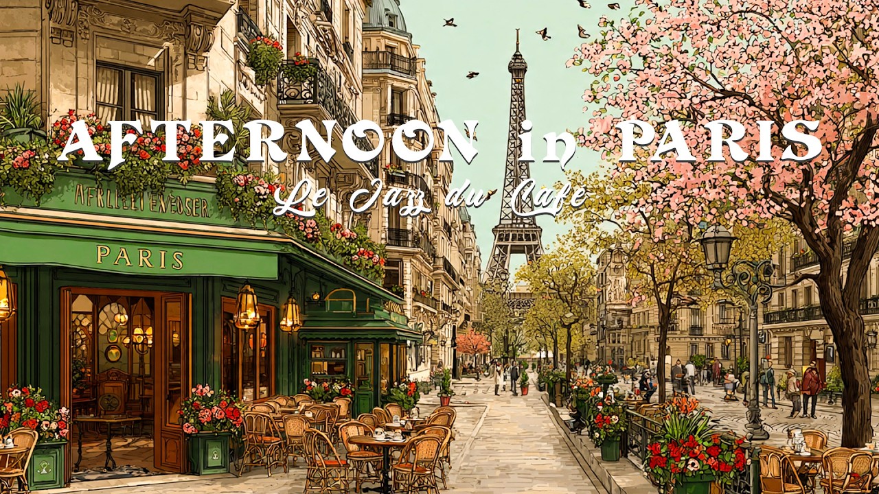 French Cafe Jazz in Paris Afternoon ☀️ Relaxing Study & Work Music
