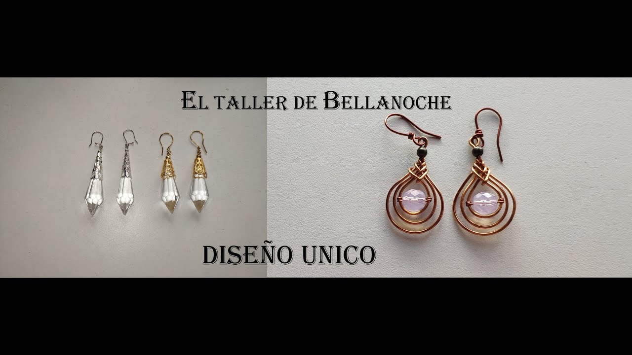 HOW TO MAKE 2 SETS OF EARRINGS FOR BEGINNERS-COMO HACER 2 JUEGOS DE PENDIENTES PARA PRINCIPIANTES
