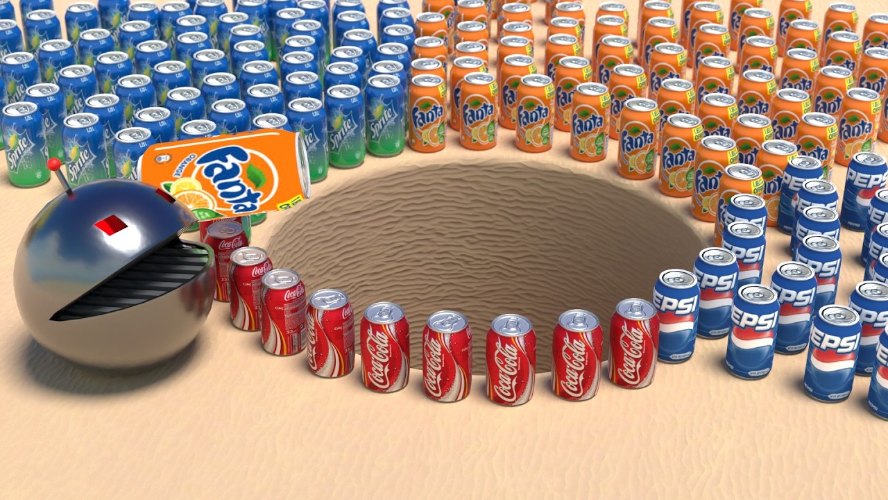 Big Underground Volcanic Eruption from Coca-Cola, Mtn Dew, Monster, Fanta, 7up, Mirinda and Mentos