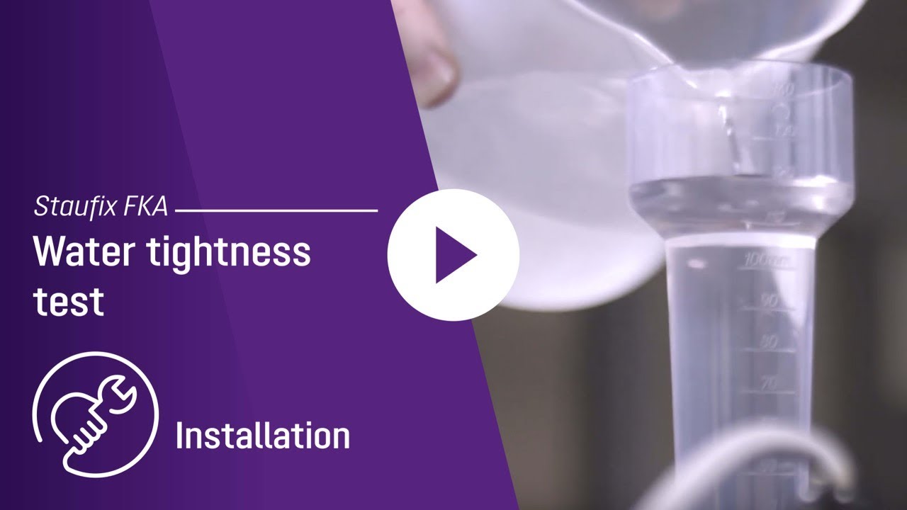 Water tightness test for Staufix FKA backwater valve | Installation video