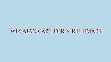 Wiz Ajax Cart For Virtuemart