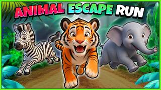 Animal Escape Run | Brain Break for Kids | Jungle Hunt | Freeze Dance Party screenshot 3