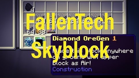 FallenTech Skyblock Red #4 leveling up my island And I got YouTube Rank!!!!!