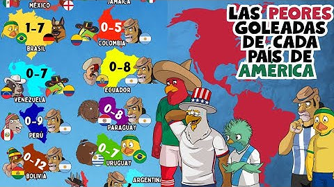 La peor goleada historica que ha recibido cada país de América