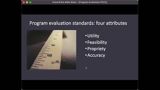 Program Evaluation (Professor Gallucci)