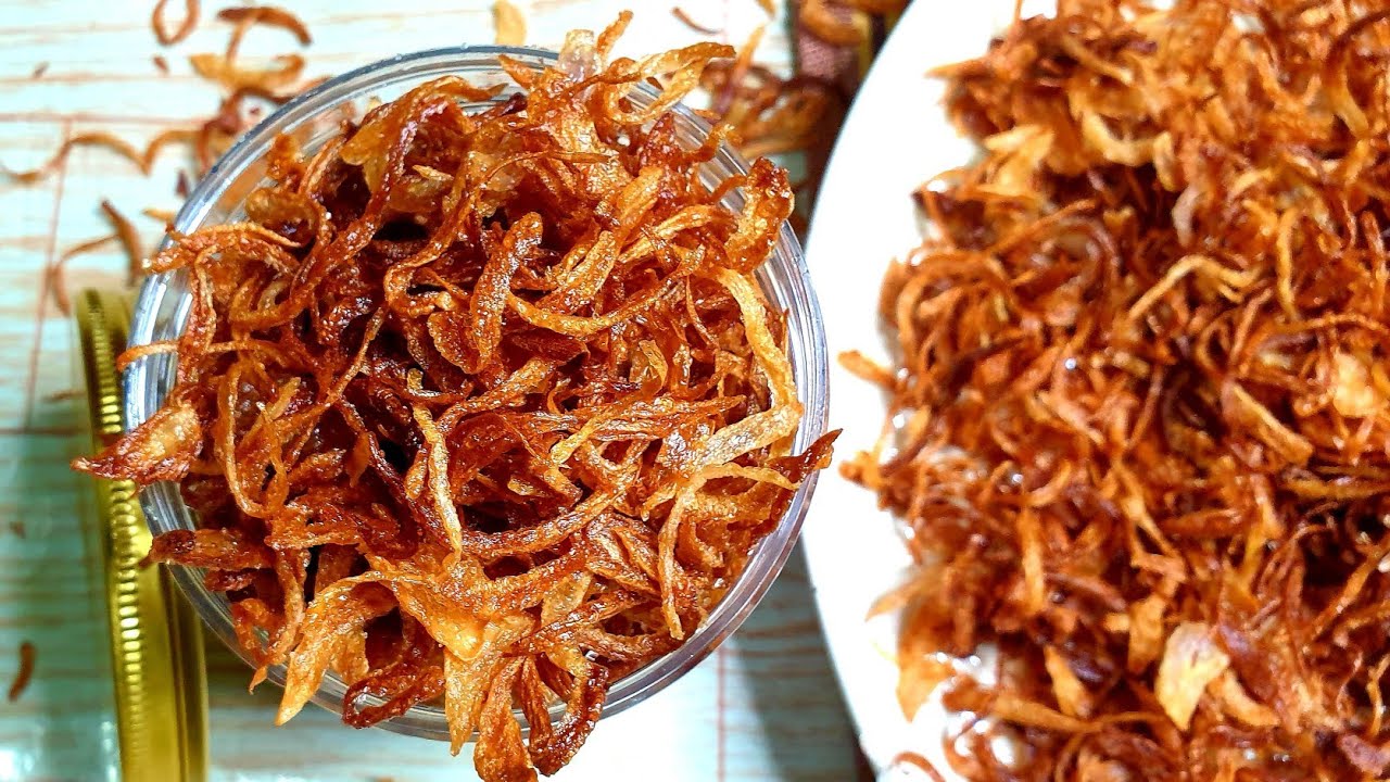 how to make crispy fried onions / perfect fried onion / payaj barasta /  crispy onion