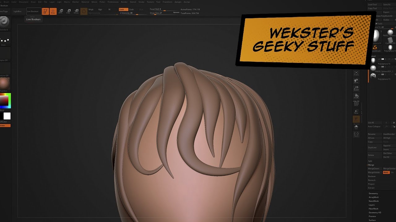 how to render hair in zbrush