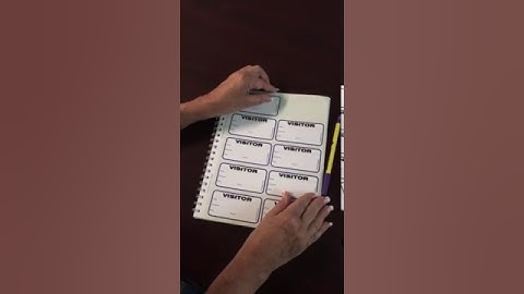 See our quick video on how to use the Visitor Pass Registry Book (42 seconds).