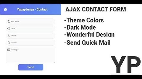 Responsive Ajax Contact Form - PHP - HTML - CSS