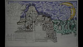 Time lapse of the creation of a Halloween Haunted House Maze