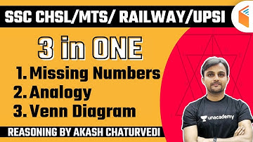 10 PM - SSC CHSL/MTS/RAILWAY/UPSI Exams | Reasoning by Akash Chaturvedi | Missing Numbers & Analogy