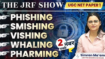 UGC NET Paper 1 ICT | Denial of Service & All Cyber Attacks | The JRF Show | By Simran Ma