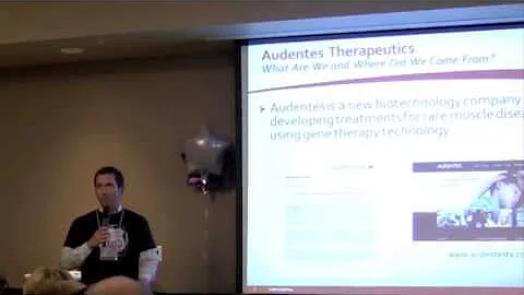 Matthew Patterson, President and CEO of Audentes Therapeutics at 2013 MTM-CNM Family Conference