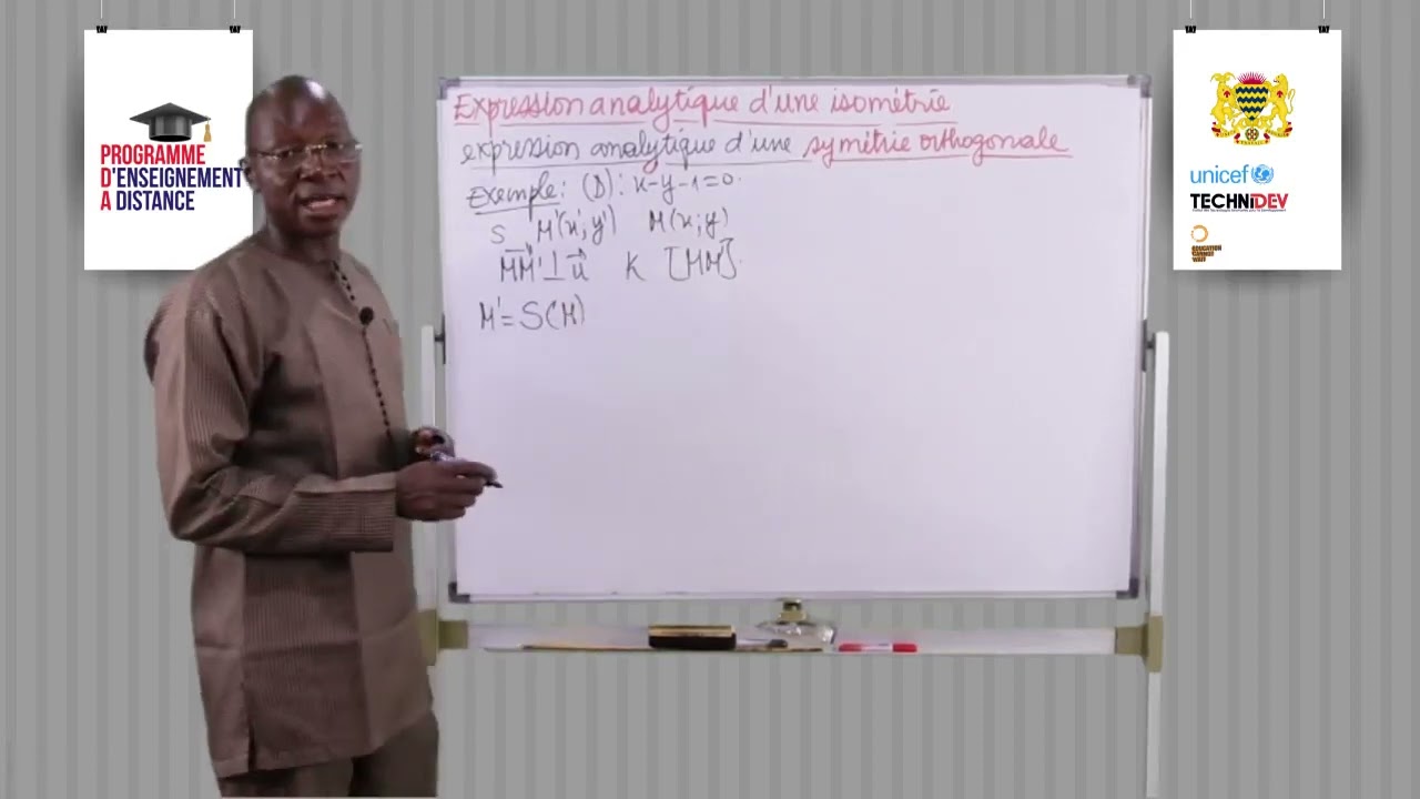 Leçon 128 Expression analytique d'une symétrie orthogonale