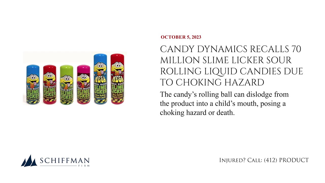 Candy Dynamics Recalls 70 Million Slime Licker Sour Rolling Liquid