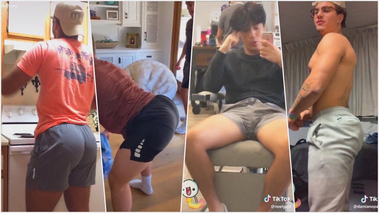 Guys on tik tok showing Big Ass Butt and Cakes // gray Sweatpants packages ...