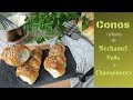 Conos rellenos de bechamel con pollo y champiñones | Receta salada | Cocinando Tentacinoes