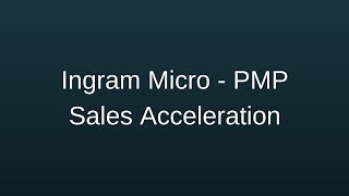 Ingram Micro PMP - Sales Acceleration (Demo) screenshot 4