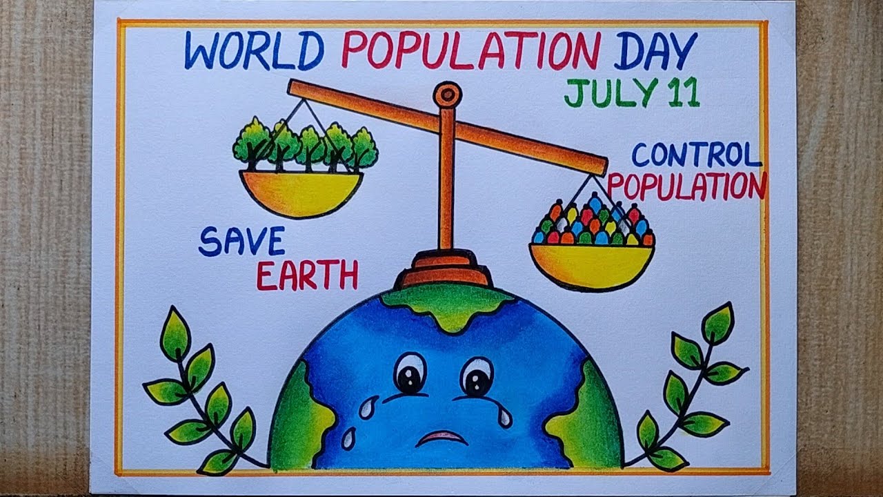 Share 166+ world population day drawing best