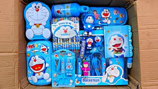 Surprise Doraemon Stationery Items, Pencil Box, Notebook, Pouch, Sharpener, Pen, Crayons, Coin Bank