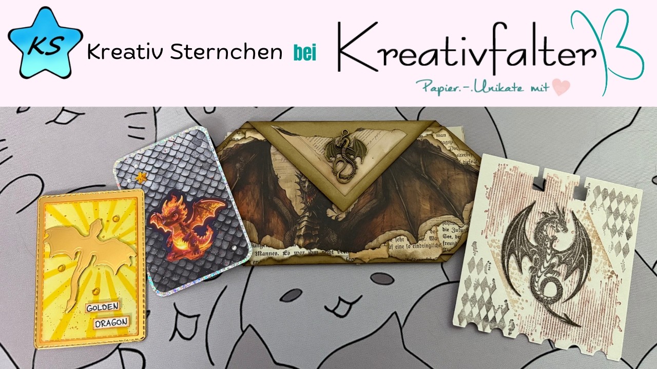ATC, Junk Journal und Memory Dex Tausch - Drachen