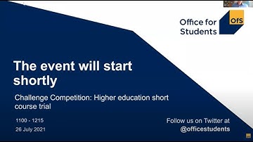 OfS Challenge Competition: Higher education short course trial event