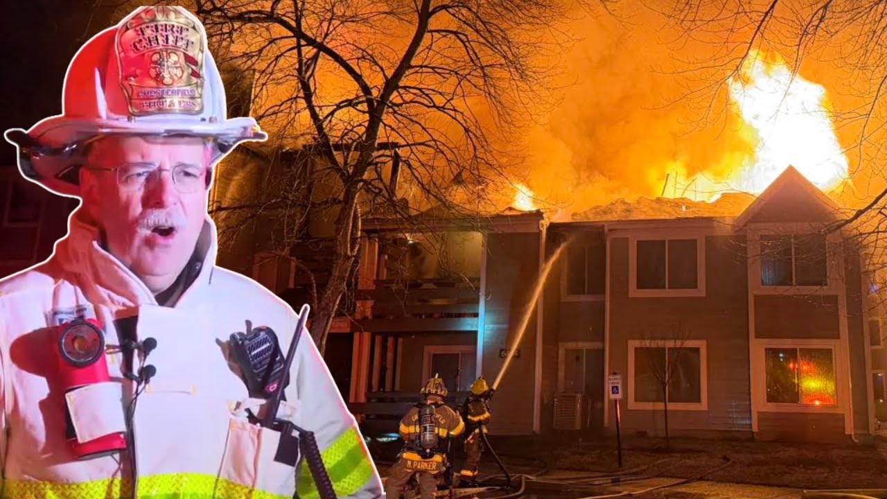 Chesterfield apartment fire traps people on balconies, displaces 40