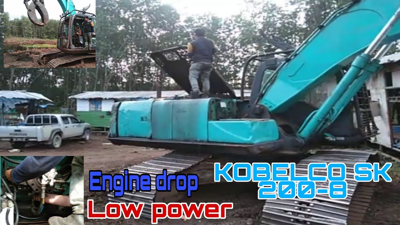 KOBELCO SK 200-8 Engine drop Low power