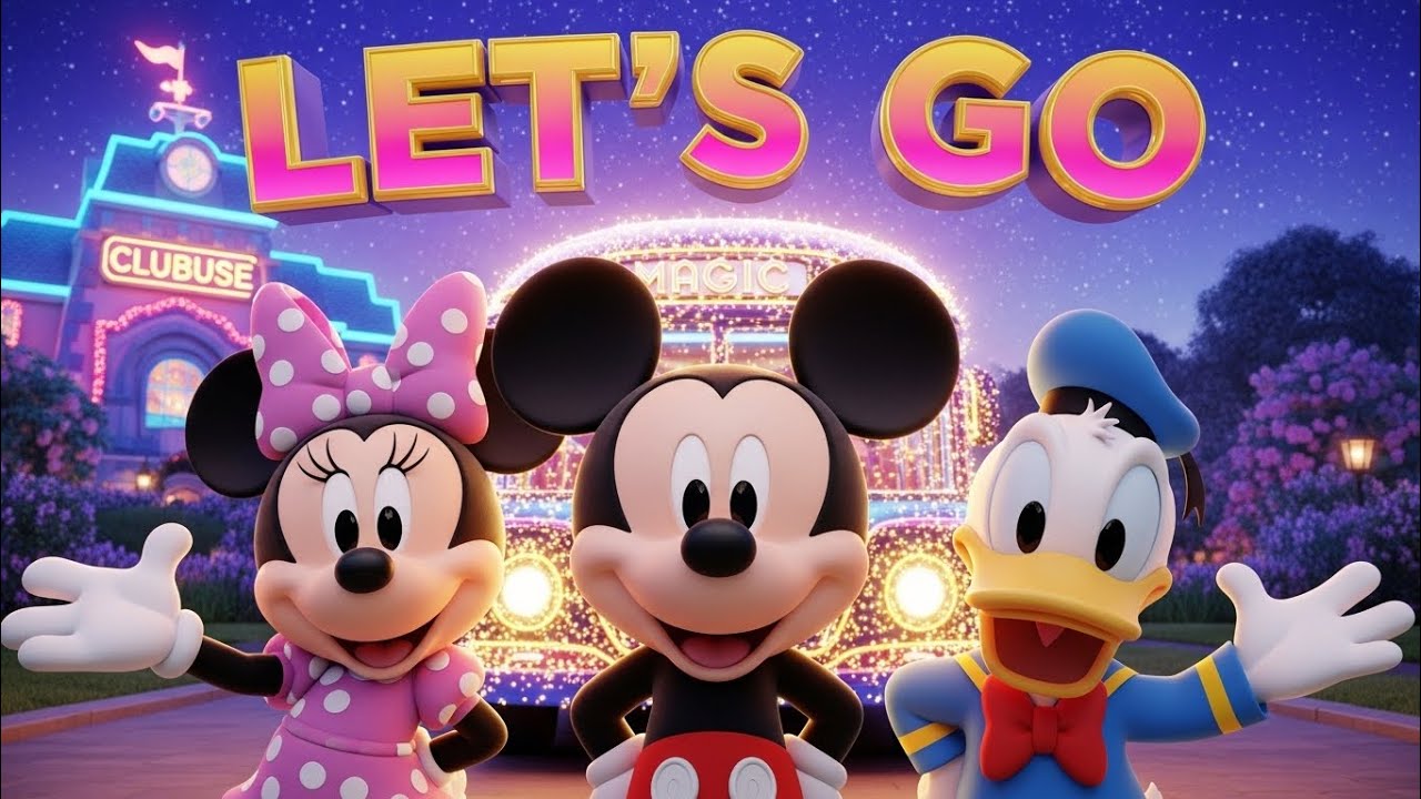 Mickey Mouse & Friends Ride the Magic Bus to Glowing Clubhouse! 🚌 ...