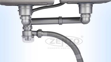 Hướng dẫn lắp đặt bộ xi phông ống xả chậu rửa bát 2 hố cao cấp XP419