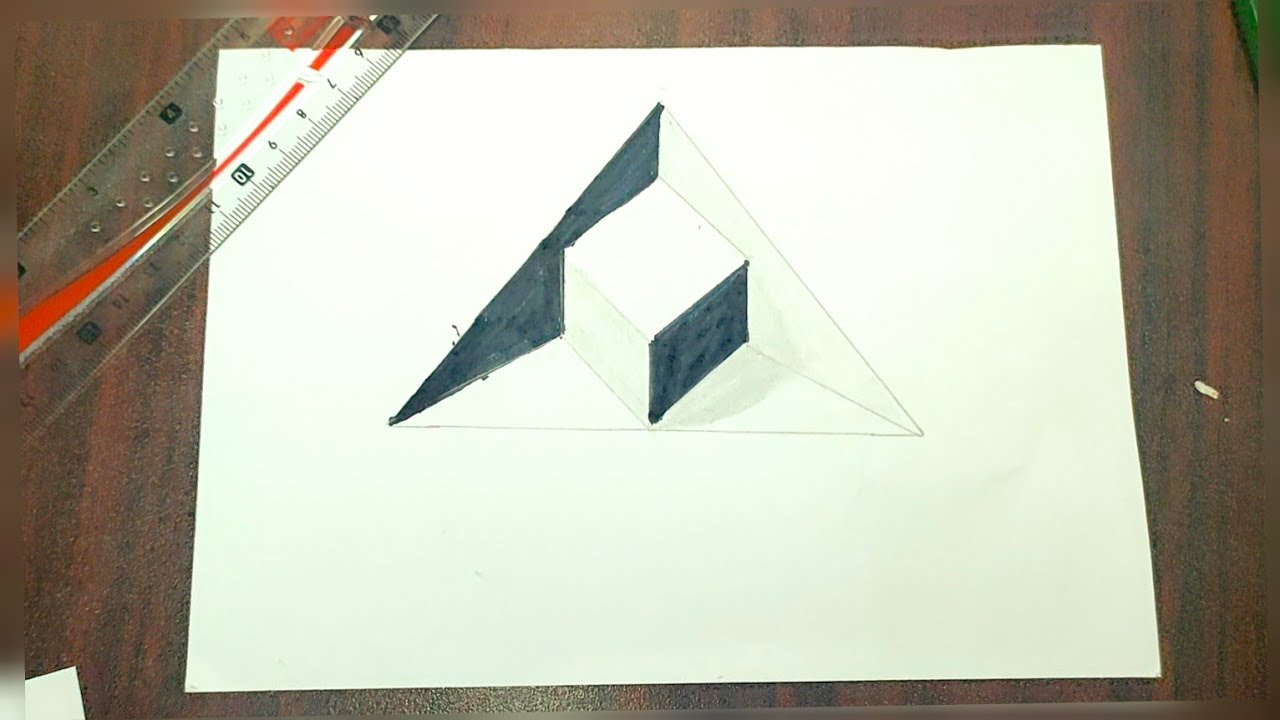 Easy Way To Draw 3D On Paper YouTube easy-way-to-draw-3d-on-paper-youtube