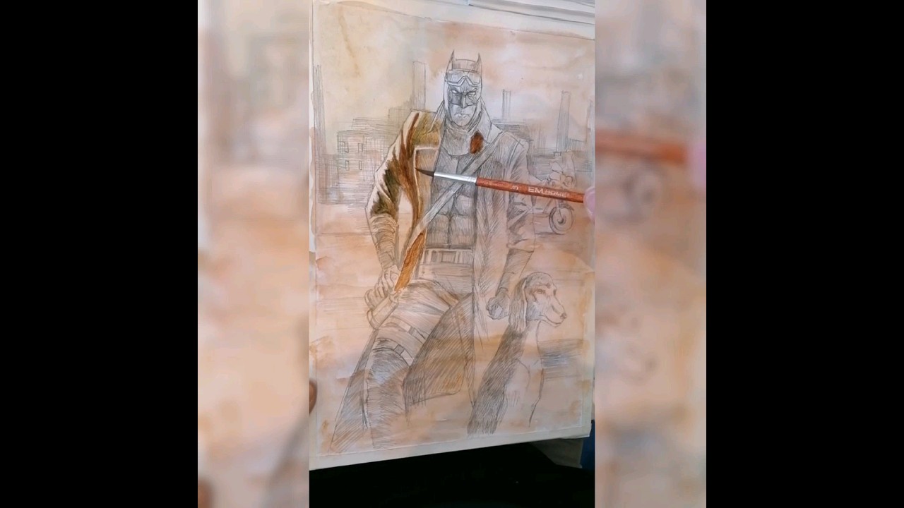 creando Batman desert suit a Etnacomics 2024 