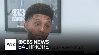 Mayor Brandon Scott talks with WJZ about plans for Baltimore