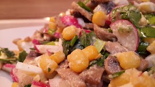 ГРИБНОЙ САЛАТ С КУКУРУЗОЙ-ВКУСНЫЕ КАДРЫ ГРИБНОЙ САЛАТ С КУКУРУЗОЙ-ВКУСНЫЕ КАДРЫ
