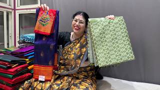 soft silk kalanjali paithani collection 😍Kasturi Paithani live | paithani live  | Designer Sarees | screenshot 1