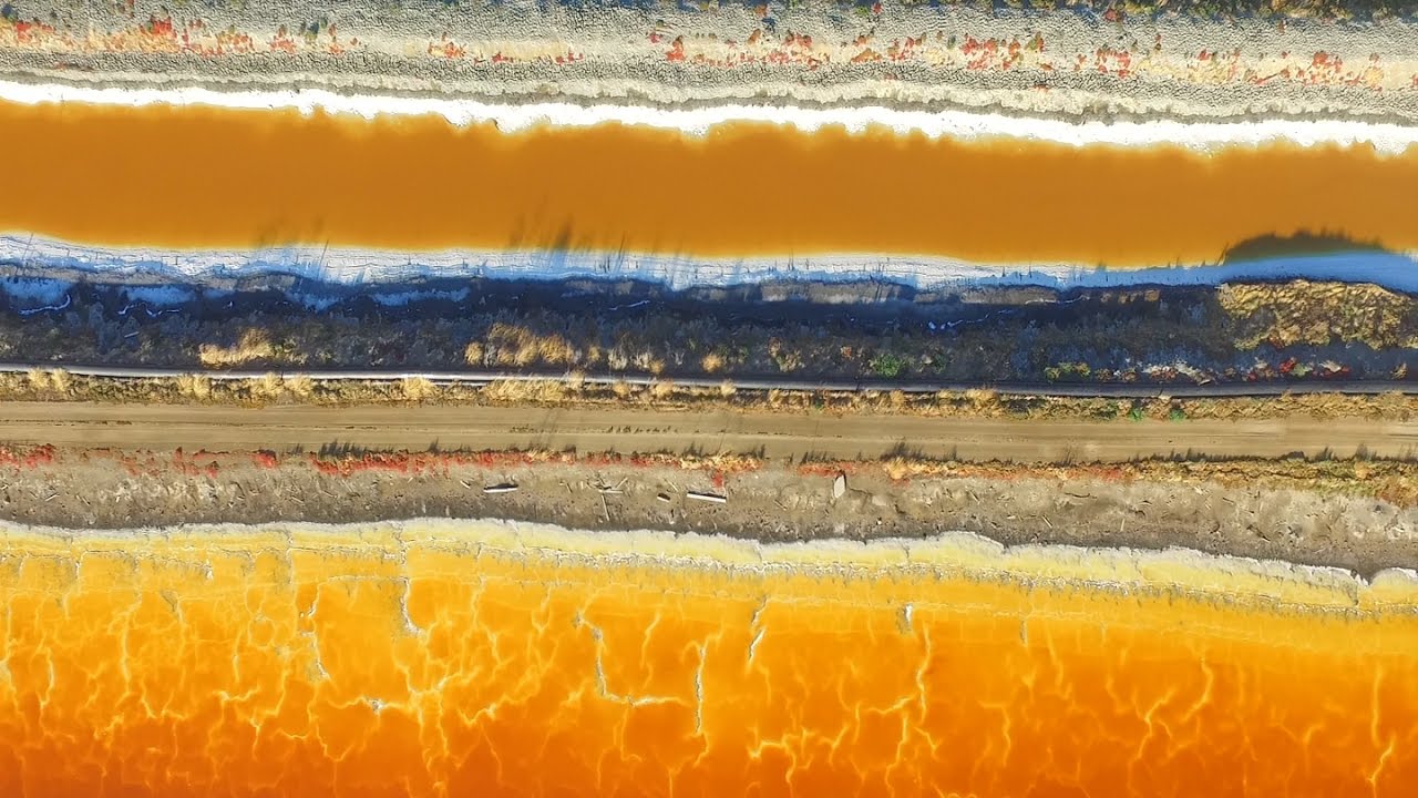 awesome oscillator Drone Aerial View of Salt Ponds In San Francisco Bay - Fremont, CA - DJI Phantom 3 Advanced