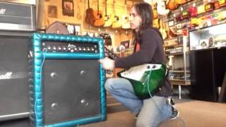 Kustom amp 70's. Cranked to 10, sounds like a Marshall!
