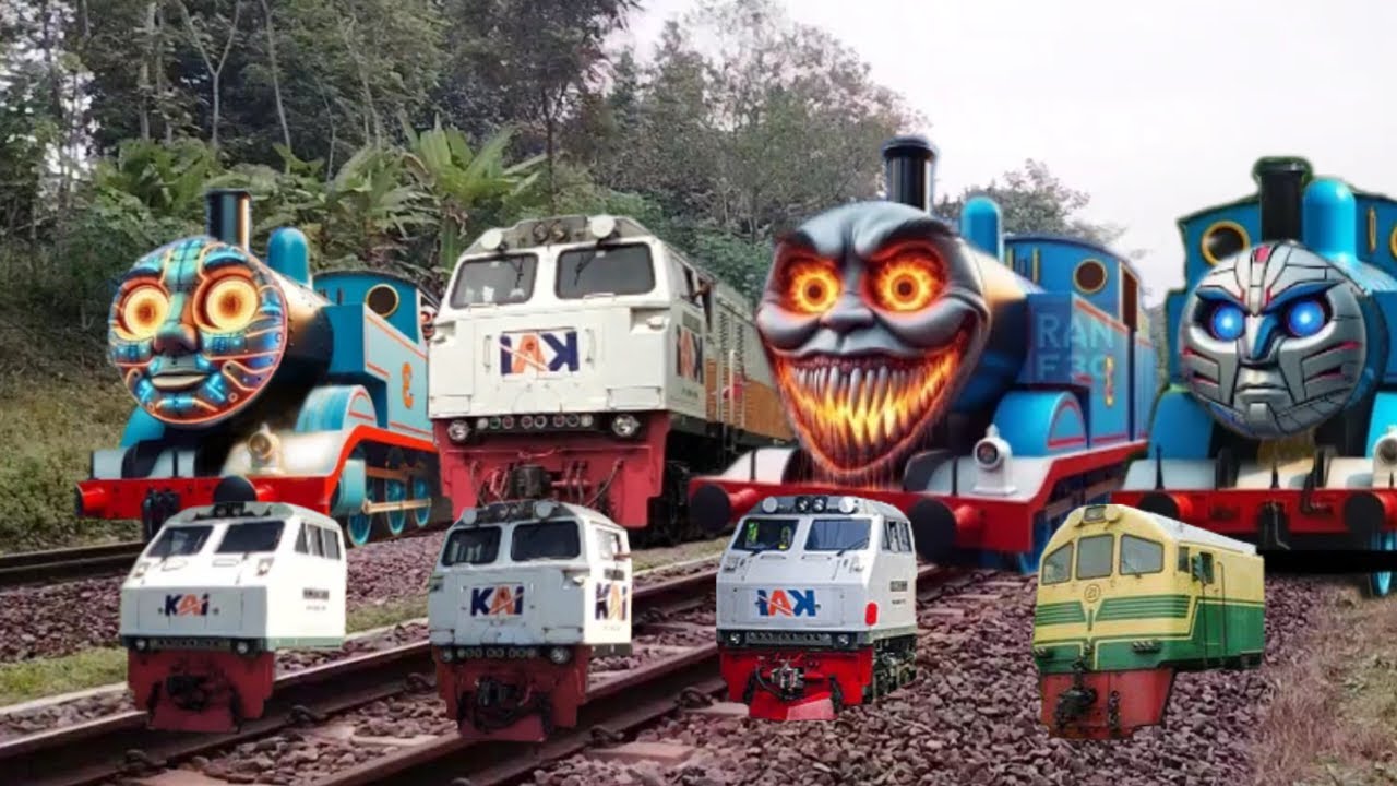 tebak gambar Kereta Api CC203, Kereta Thomas, Lighting McQueen, Super ...