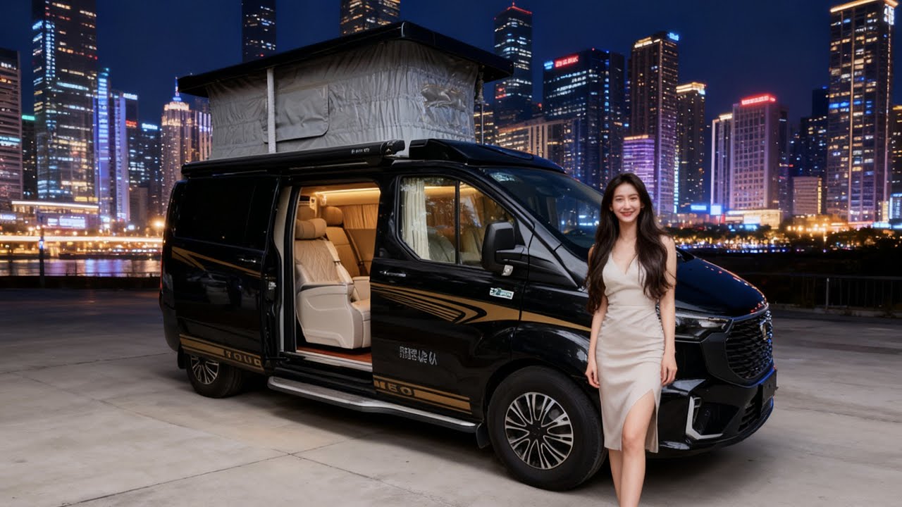 楼下的移动精装房！国内最小房车藏双人床+独立卫浴，上班也能开