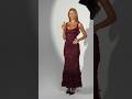 The Perfect Our VASANTA Gown In Burgundy Sparkle Fashion Model Beauty Style Outfit Shorts 