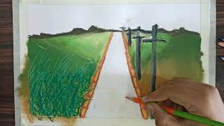 mungyo gallery soft oil pastel drawing for beginners. friends walking scenery. Darin pastel arts screenshot 3