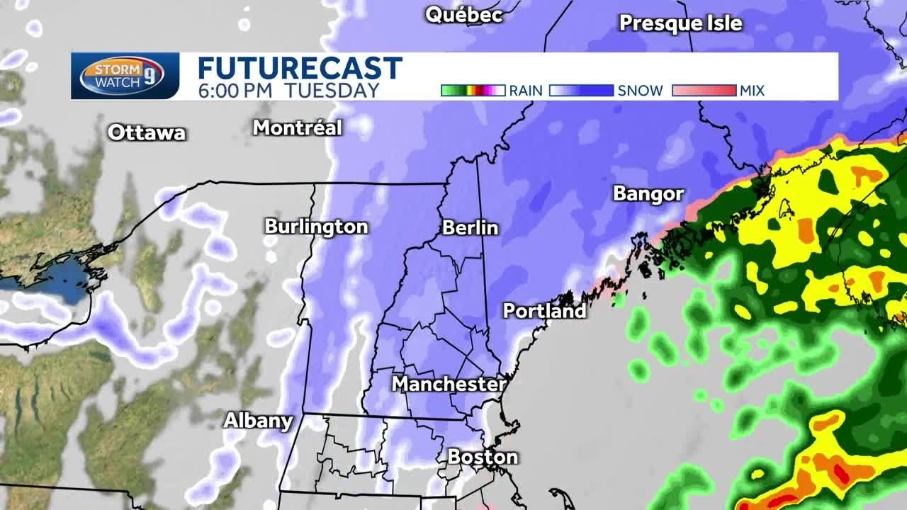 New Hampshire hourly weather: When will snow end? - YouTube
