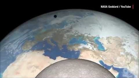 What a solar eclipse looks like from the moon