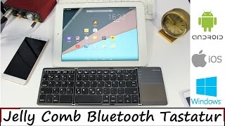 28€ Faltbare Bluetooth Tastatur mit Touchpad von Jelly Comb - Android - iOS - Windows