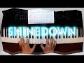 ShineDown - Get Up (Piano Cover / Tutorial / Chords - Sheet Music)