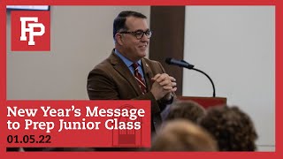 New Year's Message to the Fairfield Prep Junior Class